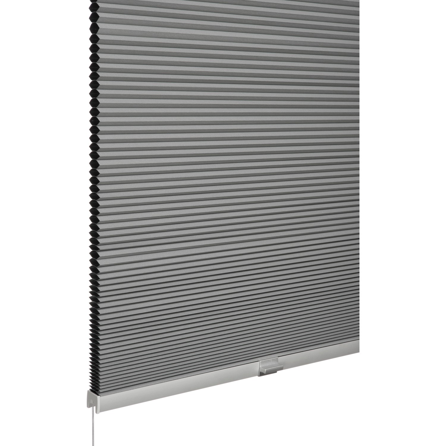 Graues Schöner Wohnen Thermo-Wabenplissee Sina, 50x130 cm, für Fenster, mit Wabenstruktur.