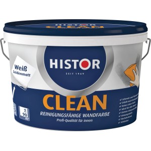 Eimer Histor Clean Wandfarbe Weiß seidenmatt, 10 l, reinigungsfähig.