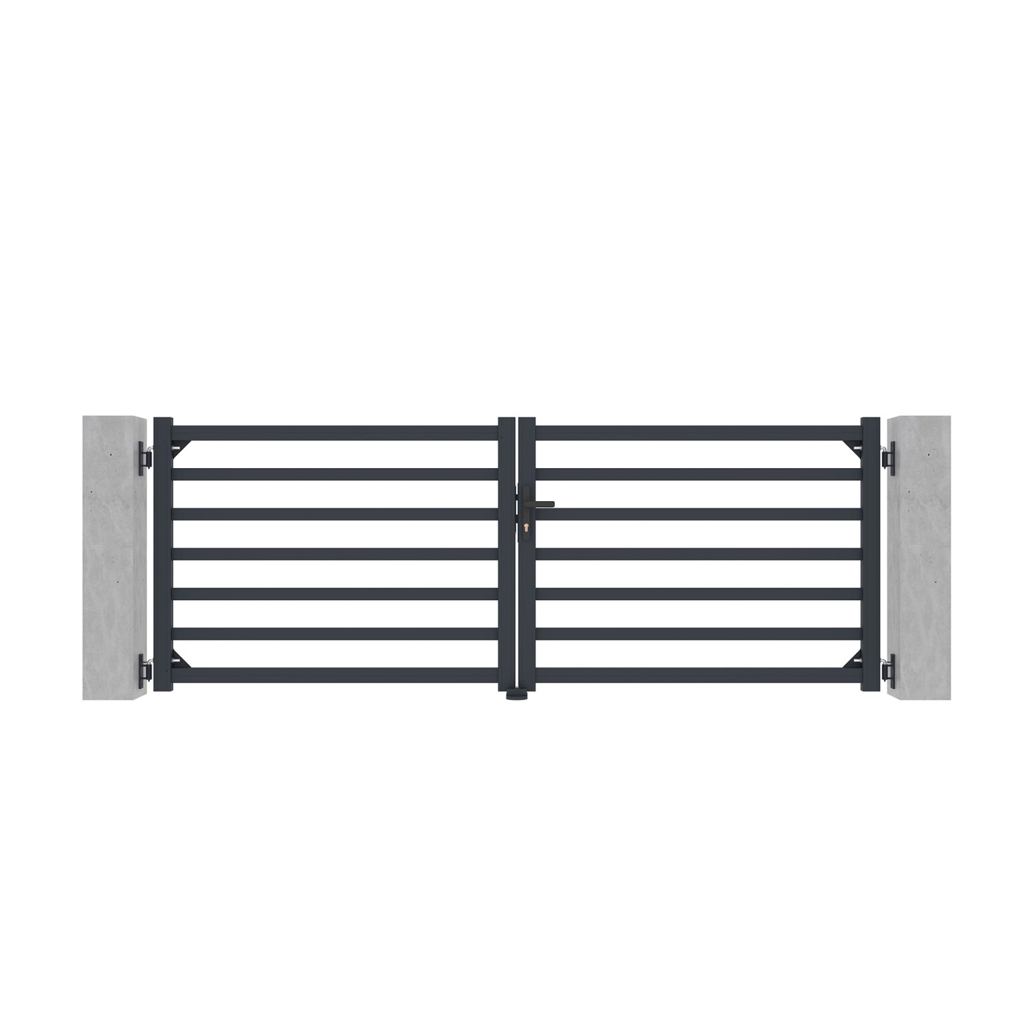 Casanoov Doppelflügeltor Aus Aluminium 3M Antelao H 110Cm Grau günstig online kaufen