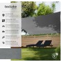 Tectake Sonnensegel  Rechteckig Mit Uv Schutz 50  Für Balkon  Garten und Terrasse 5 4 x 5 4 M 540 x 540 x 1 cm Grau_2