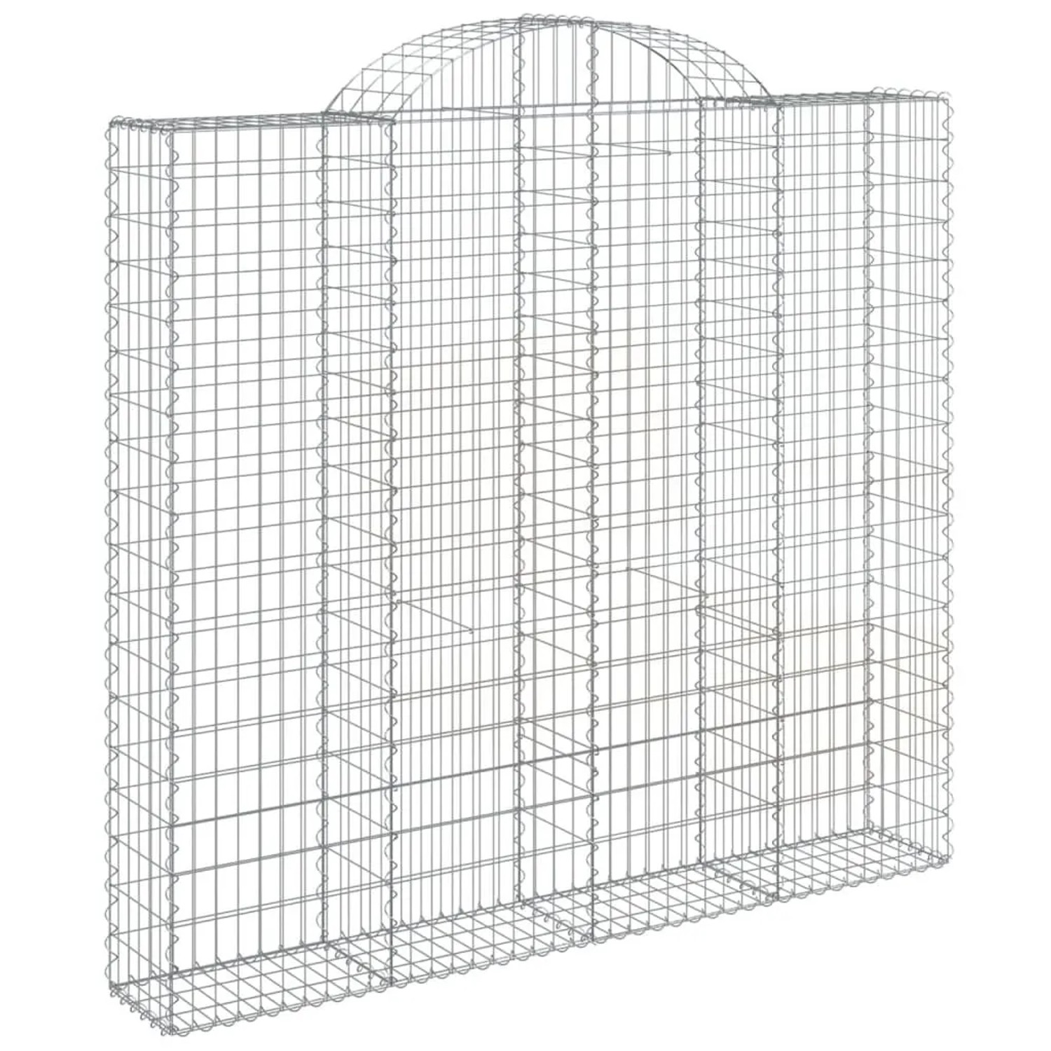 vidaXL Gabionen mit Hochbogen 2 Stk 200x30x180/200cm Verzinktes Eisen 3146194