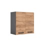 Vicco Hängeschrank R-Line in Goldkraft Eiche/Anthrazit, 60 cm Küchenschrank.