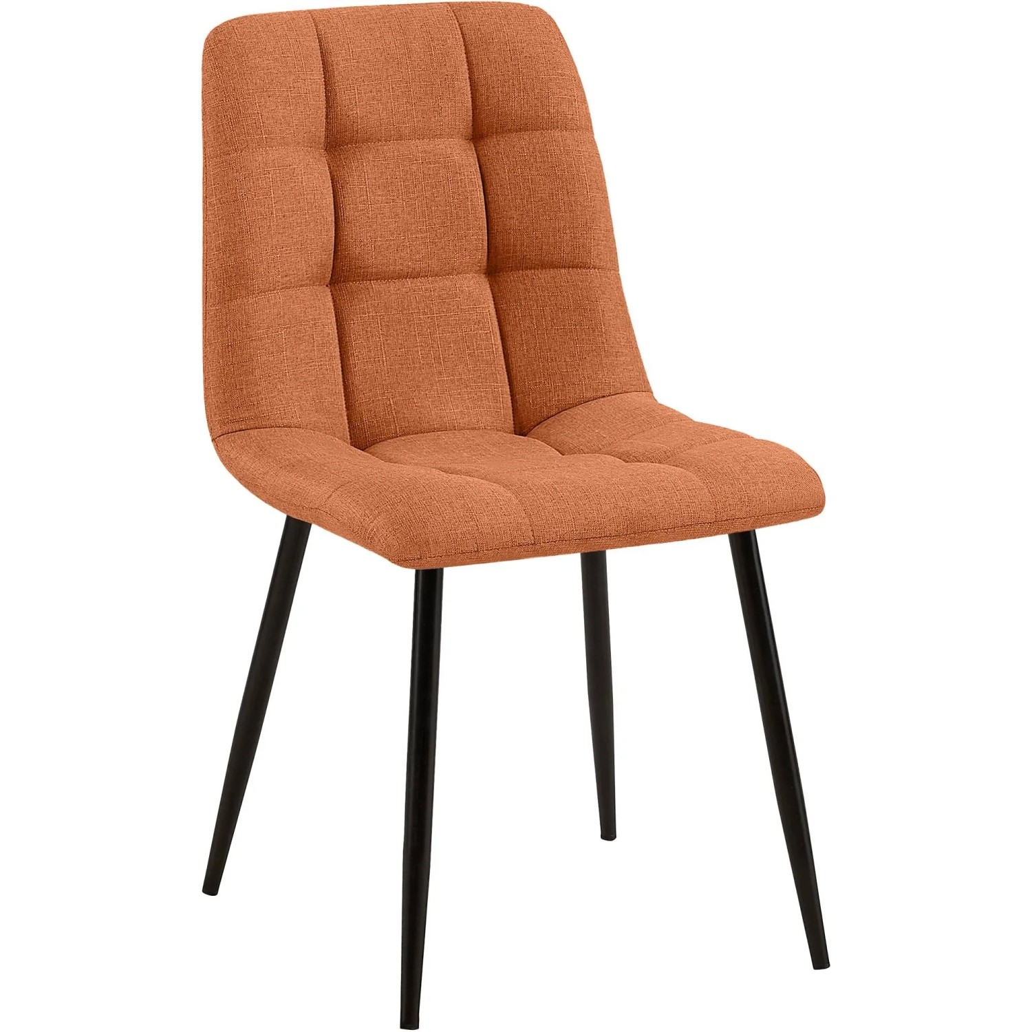 DELUKE Esszimmerstuhl FIGAD Stoff Orange 45x55x84cm Essstühle Esszimmerstühle Küchenstühle Wohnzimmerstühle