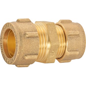 Klemmring-Reduzierstück aus Messing, 15 mm auf 18 mm, für Kupferrohrverbindungen.