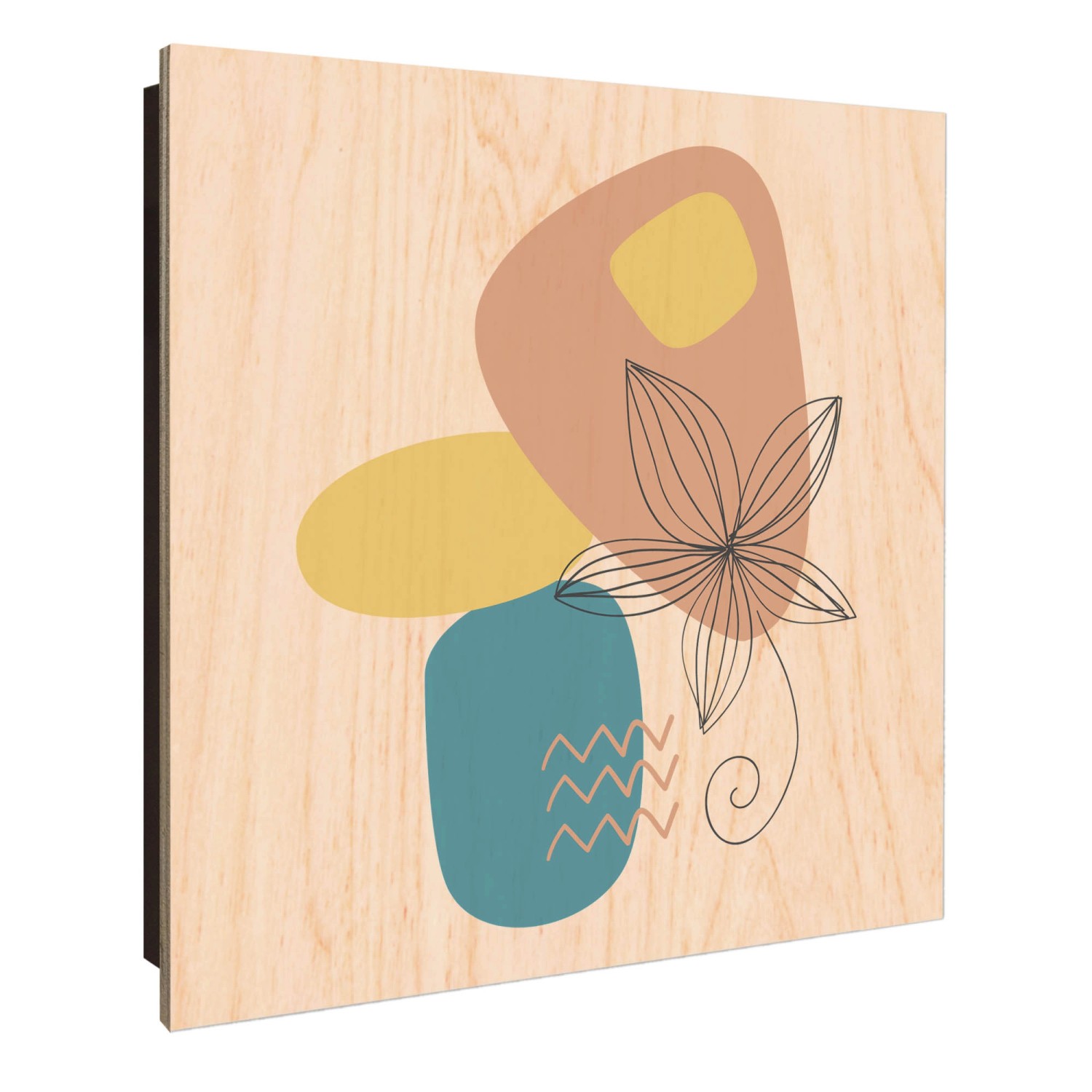 Banjado Schlüsselkasten Holz 30x30cm Schwarz Scharnier Rechts 50 Haken Desi günstig online kaufen