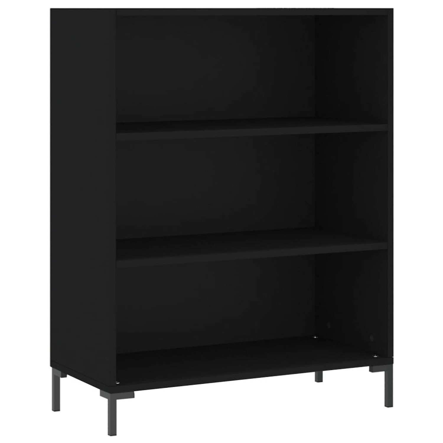 VidaXL Bücherregal Metall Schwarz 69,5x32,5x90 cm Holzwerkstoff günstig online kaufen