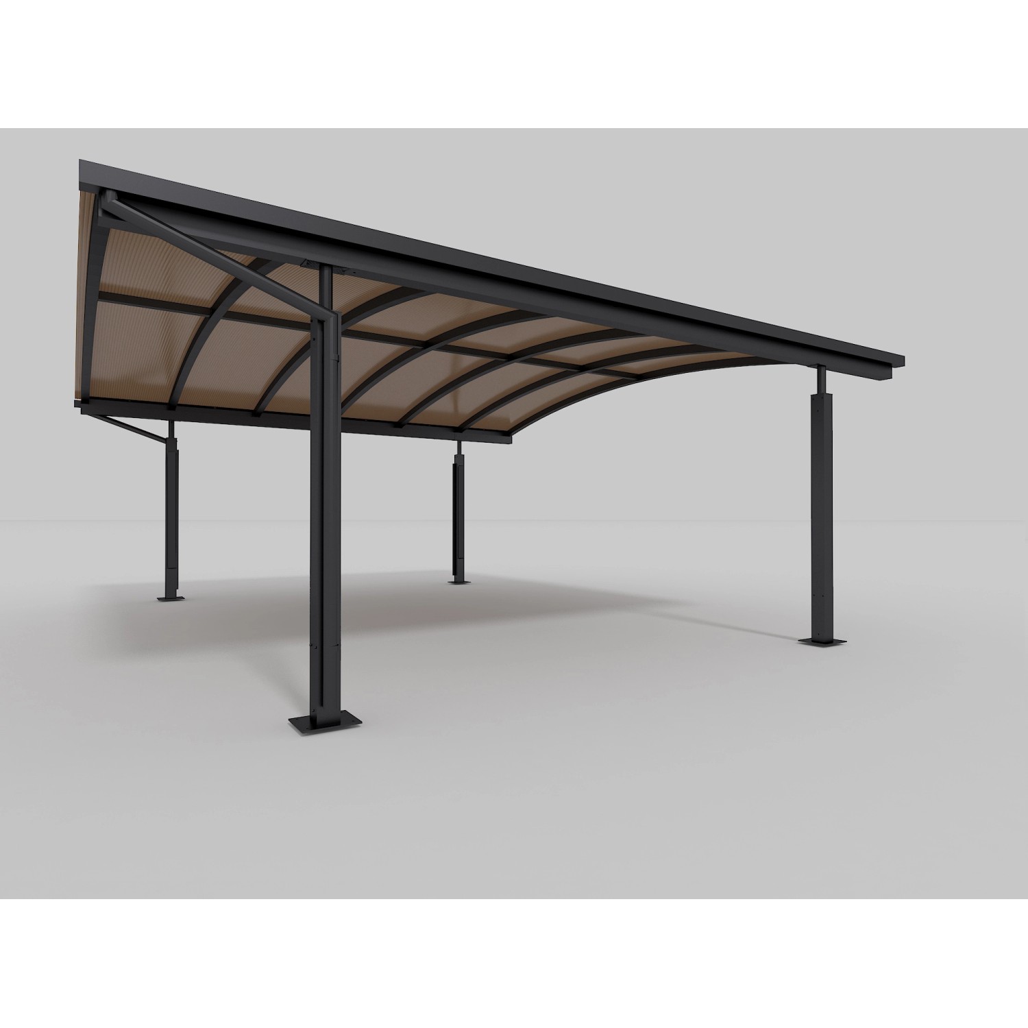 Allview ApS CALUX Doppelcarport - Grauschwarz RAL 7021 günstig online kaufen