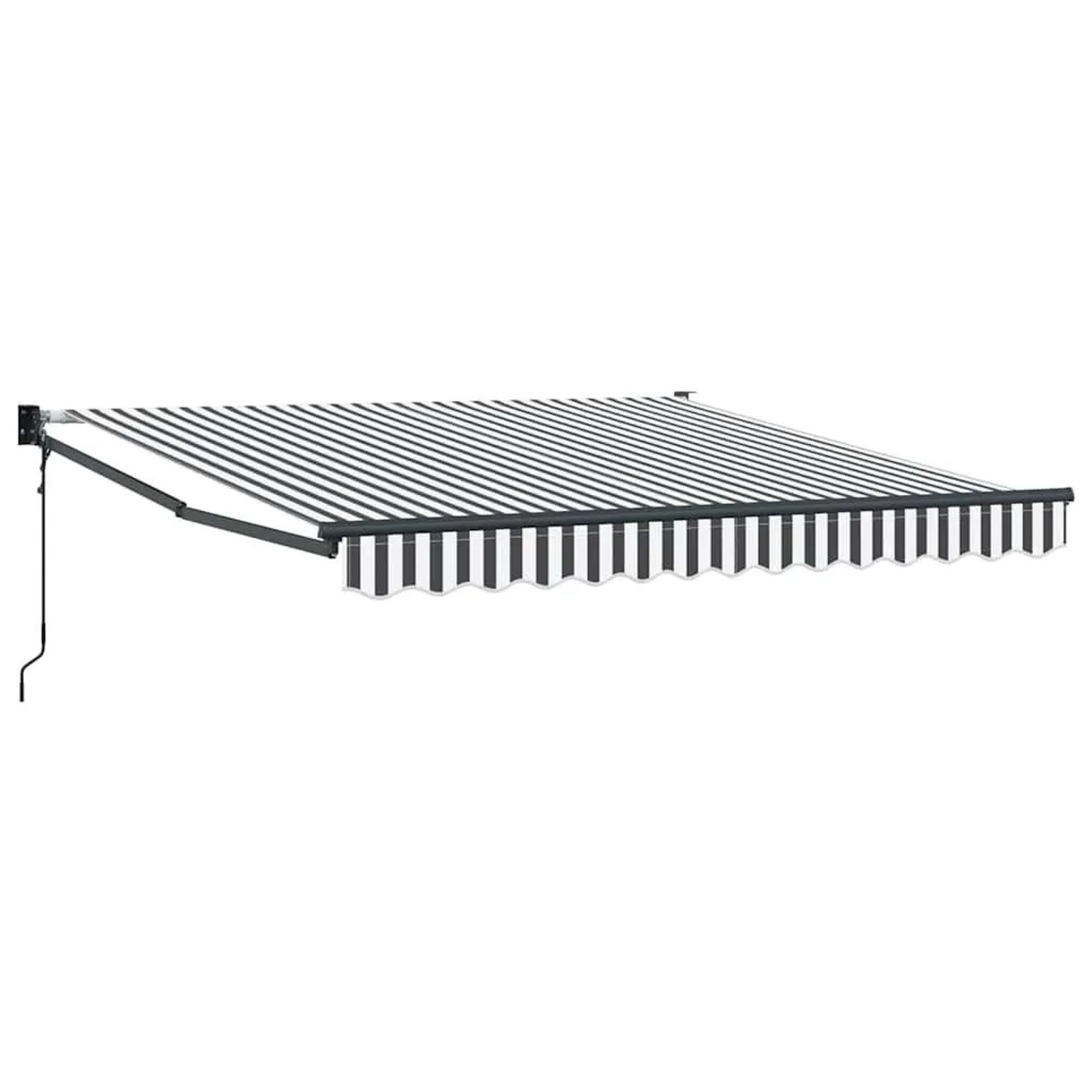 vidaXL Markise Einziehbar Anthrazit und Weiß 3x2,5 m Stoff & Aluminium 3216118
