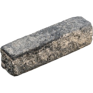 Diephaus Palisade Kina, weiß-schwarz, 37,5x15x12,5cm. Mauerstein oder Palisade für den Garten.