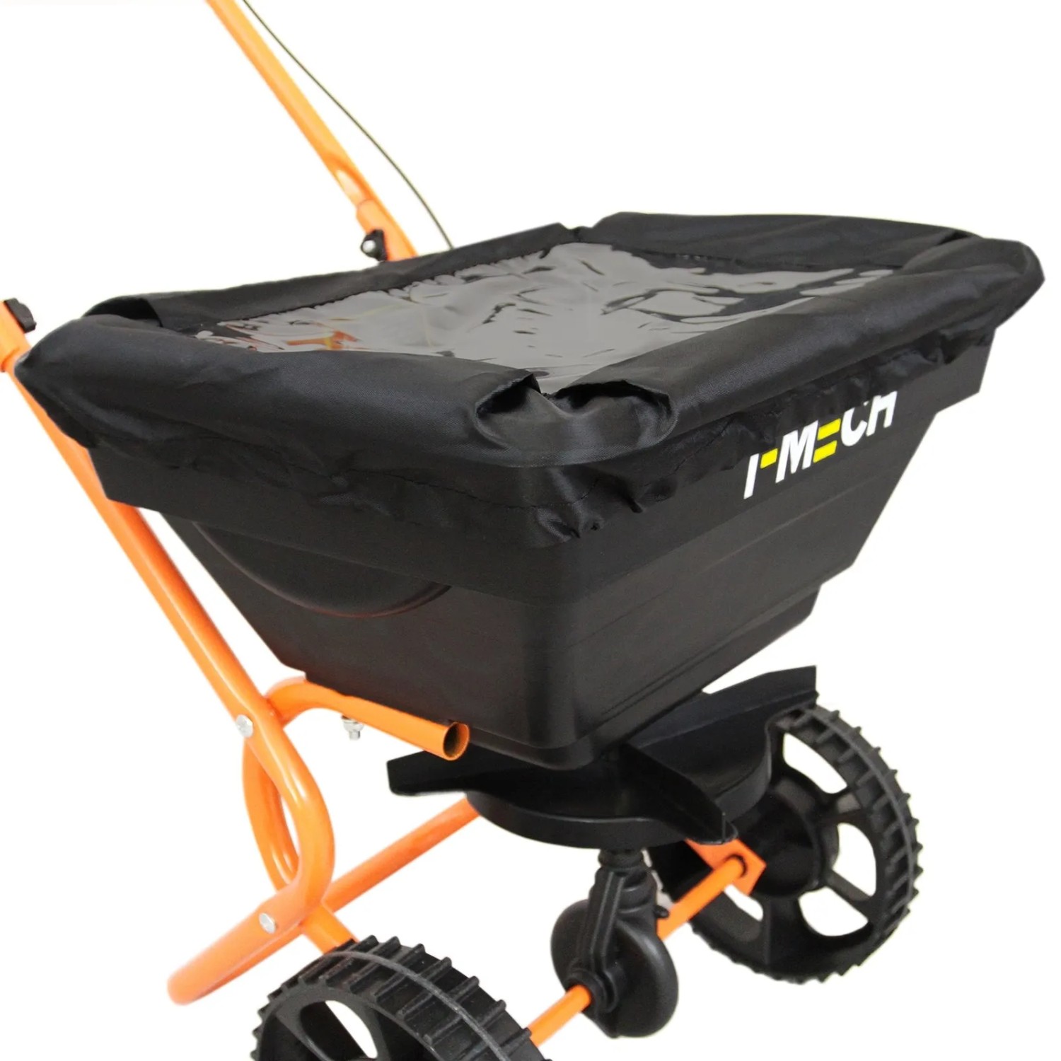 Monstershop 25L Streuwagen für Saatgut, Dünger und Salz mit Regenschutz.