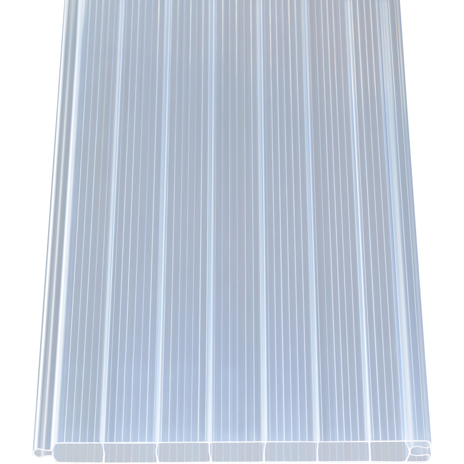 PVC Hohlkammerpaneele 1,6 cm Transparent 200 cm x 20 cm