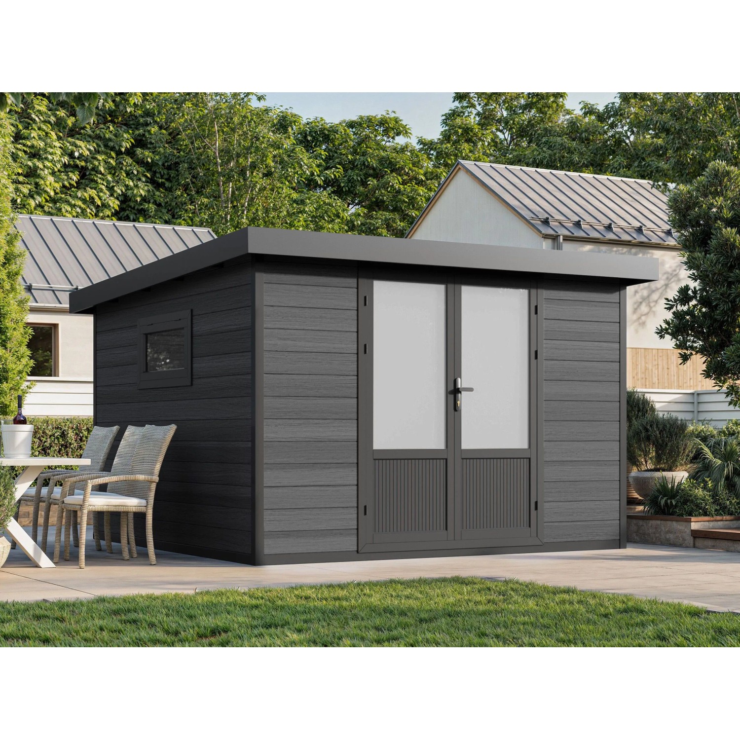 Fjordholz WPC Gartenhaus Modell Style DeLuxe 8,4 m²