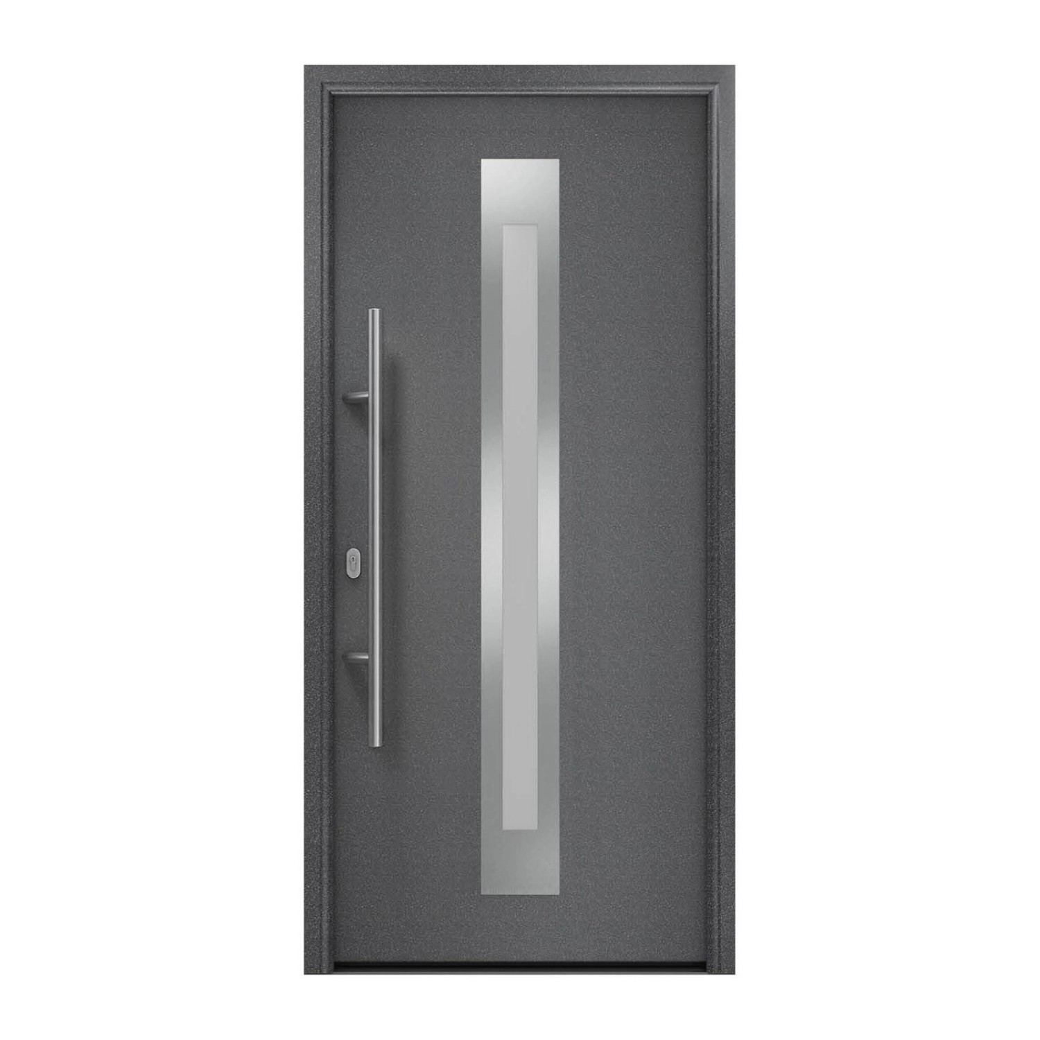 EcoStar Haustür Isopro IP 770S Anthrazitmetallic 110 cm x 210 cm DIN L günstig online kaufen