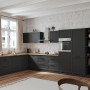 Moderne Held Winkelküche Kempten in Grau/Graphit ohne E-Geräte, Landhausstil.