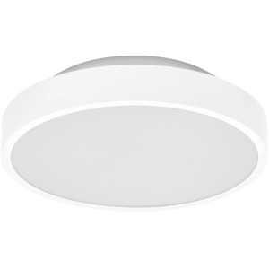 Weiße, runde Ledvance Smart+ WiFi Deckenleuchte Orbis Backlight, 35 cm Durchmesser.