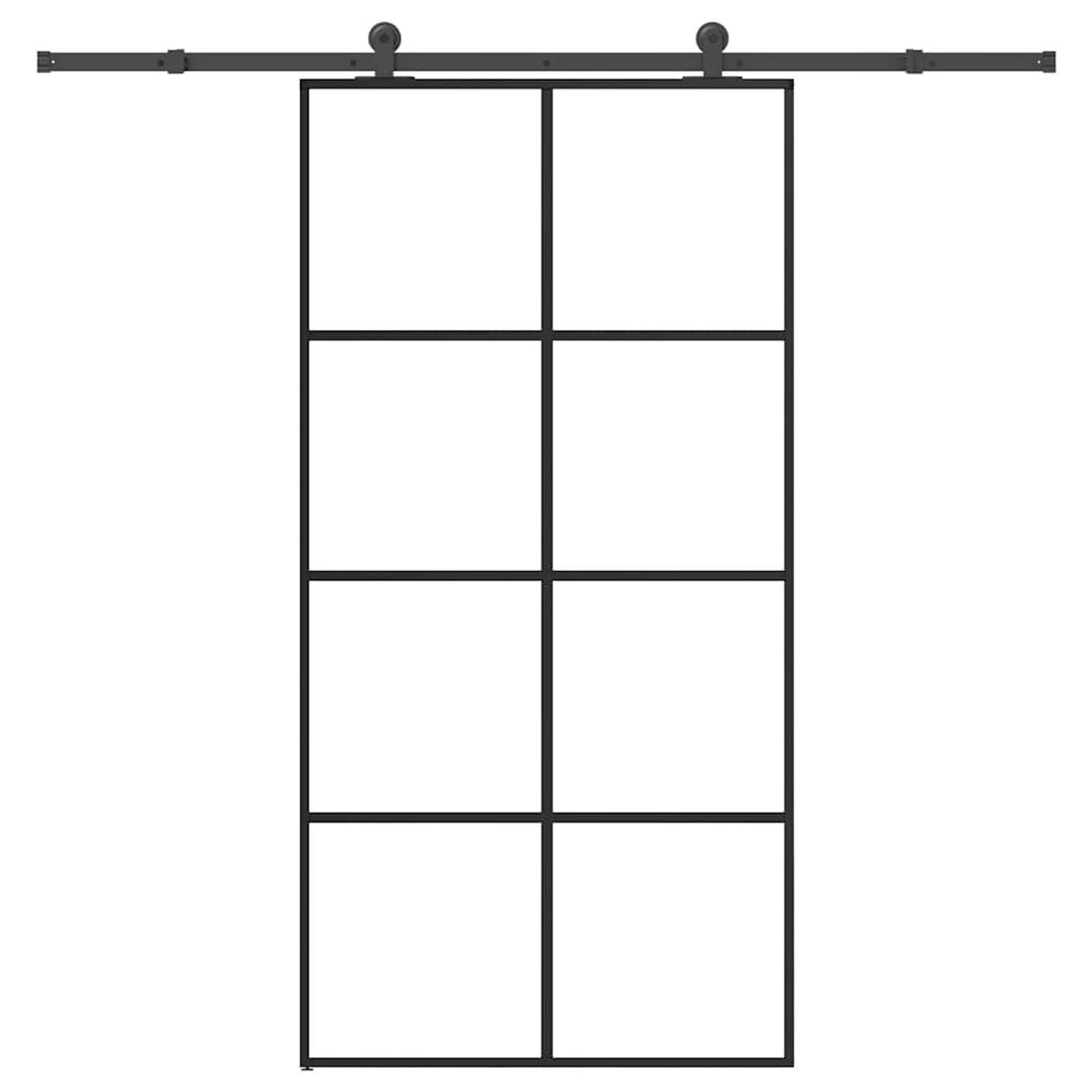 vidaXL Schiebetür mit Beschlag 102,5x205 cm ESG-Glas & Aluminium 3332903 günstig online kaufen