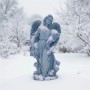 Relaxdays Grabengel Polyresin Grau Wetterfest Frostfest 46,5 cm x 23 cm x 14 cm_3