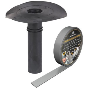 Dachprotect Klebe-Gully Set DN 50 mit Dichtband für Bauabdichtungen.