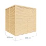 Bertilo Holz-Gartenhaus Box 3, Natur, 208x202 cm, aus FSC®-zertifiziertem Holz. Weekendhaus mit Doppeltür.