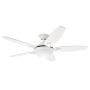 Weißer HUNTER Deckenventilator Contempo 132 cm mit Beleuchtung und Fernbedienung.
