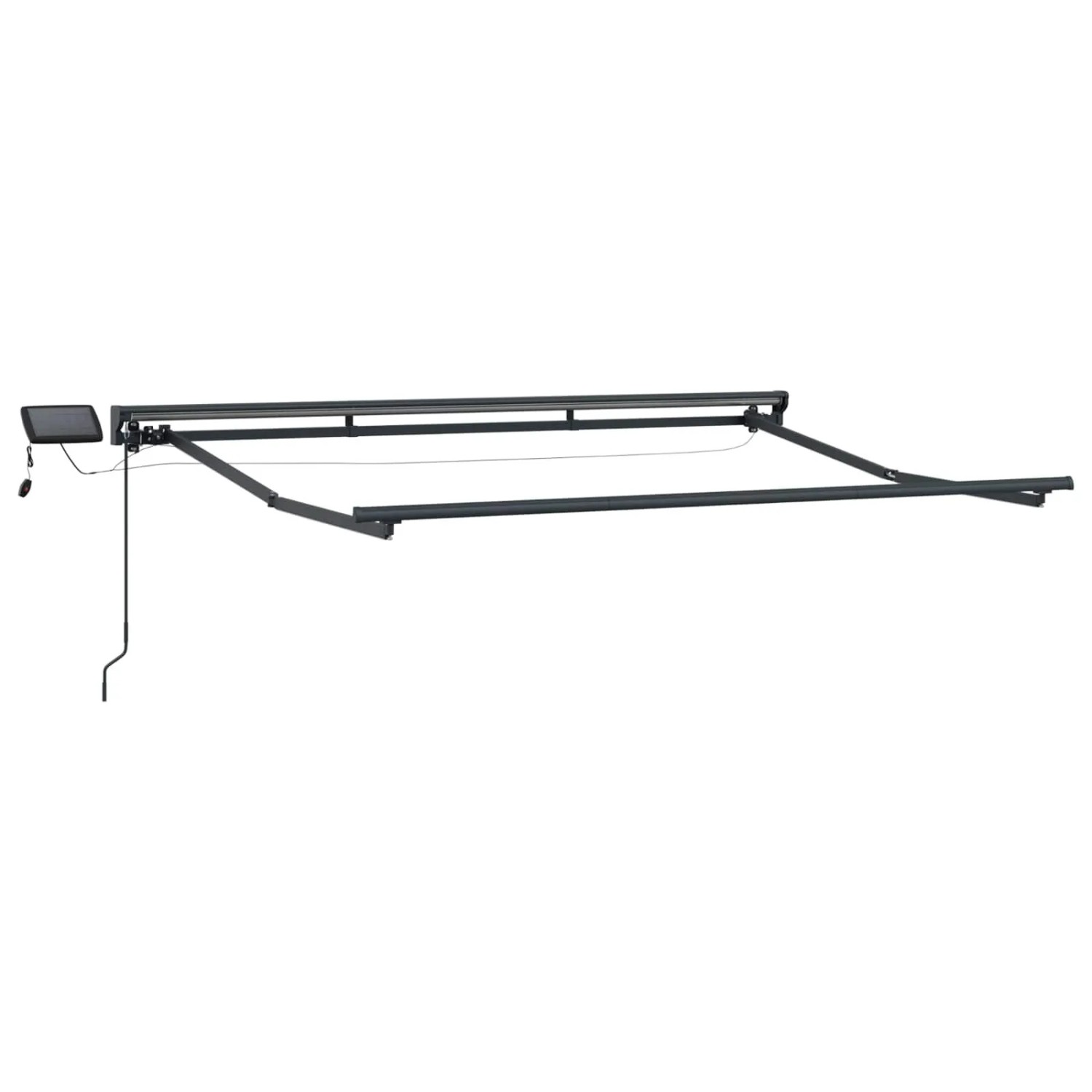 vidaXL Manueller Markisenrahmen mit LEDs Anthrazit 3,5 x 2,5 m 42024811