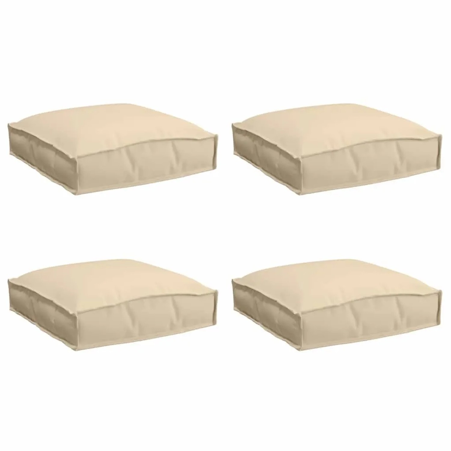 vidaXL Kissen 4 Stk Beige 40 x 40 x 8 cm Oxford-Stoff 42001591