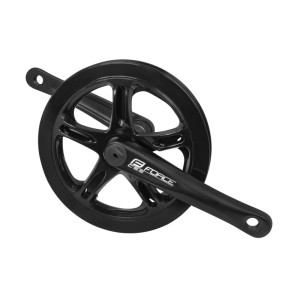 Schwarze Force Kurbelgarnitur mit 48 Zähnen, 170 mm Länge für Single Speed City Fahrräder.