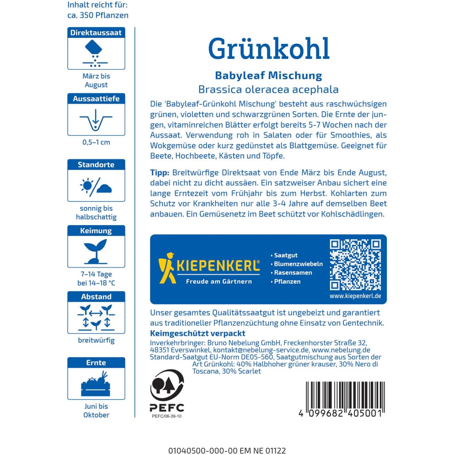 Kiepenkerl Saatgut Grünkohl Babyleaf Mischung_2