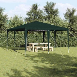 vidaXL Party-Zelt Grün 400 x 400 x 266 cm Polyethylen und Stahl 42003424