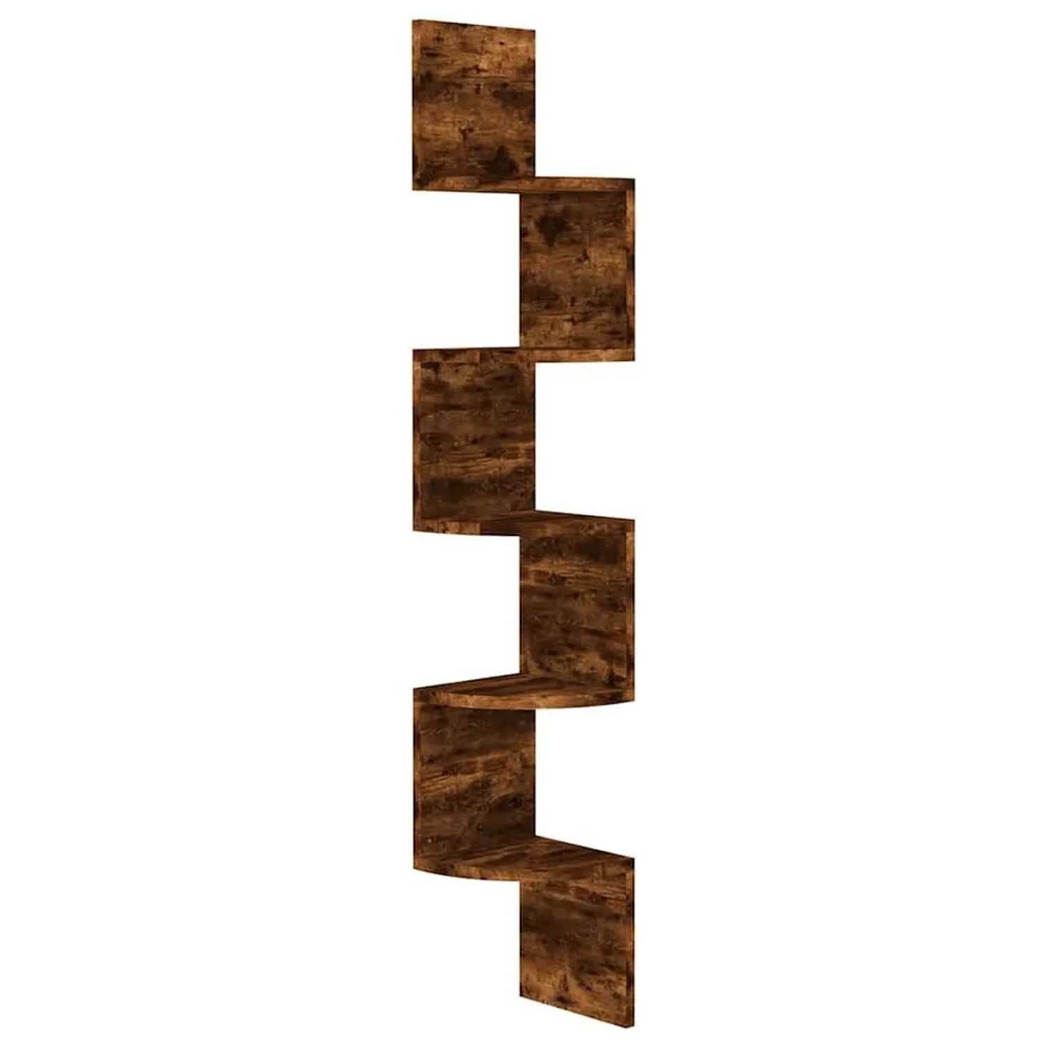 vidaXL Wand-Eckregal Räuchereiche 19x19x123 cm Holzwerkstoff 326839