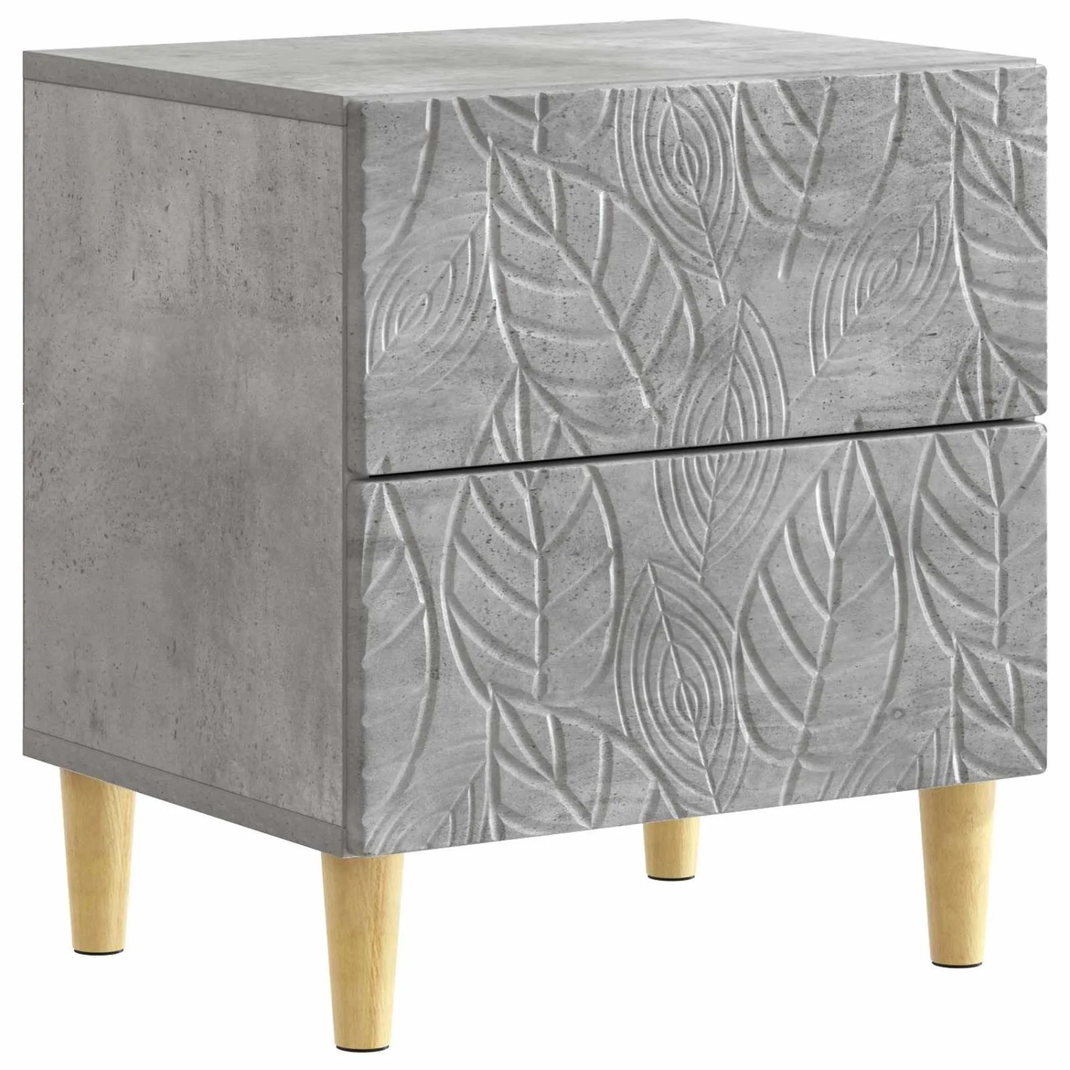 vidaXL Nachttisch Betongrau 43 x 34,5 x 48 cm Holzwerkstoff 894991