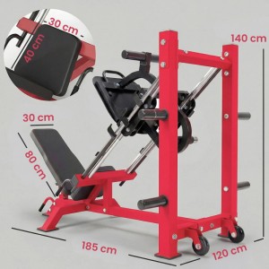 SPORTNOW Beinpresse Stahl 185 x 120 x 140 cm Rot