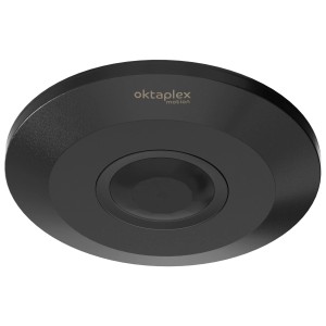 Oktaplex Ina Innen Bewegungsmelder 360° PIR-Sensor 8m Flaches Design 230V Schwarz