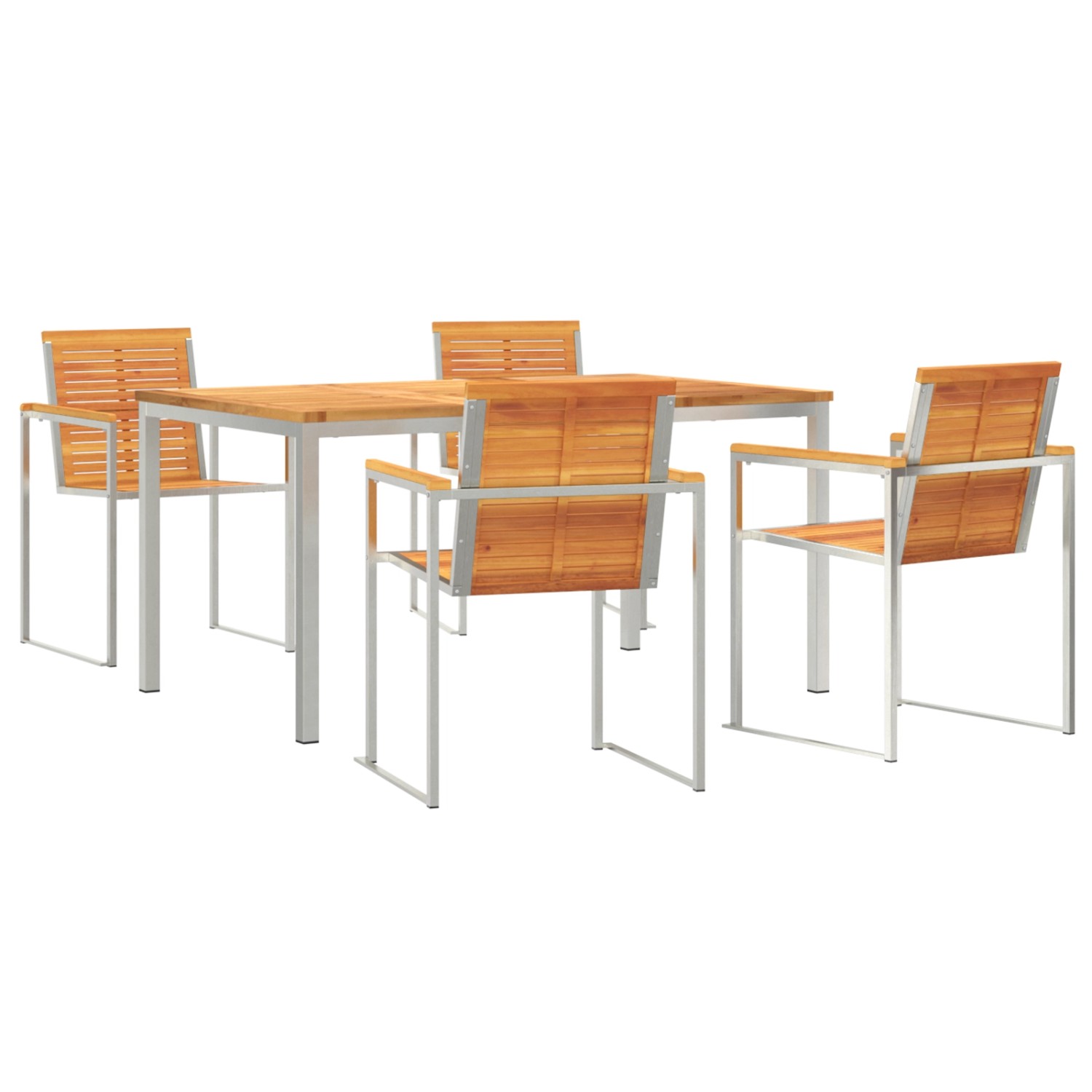 vidaXL 5-Teilige Garten-Essgruppe Massivholz Akazie 3334807 günstig online kaufen