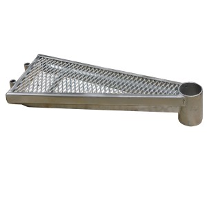 Treba Arizona Stufe für Außenspindeltreppe, feuerverzinkt, mit Streckgitter, Ø 160 cm.