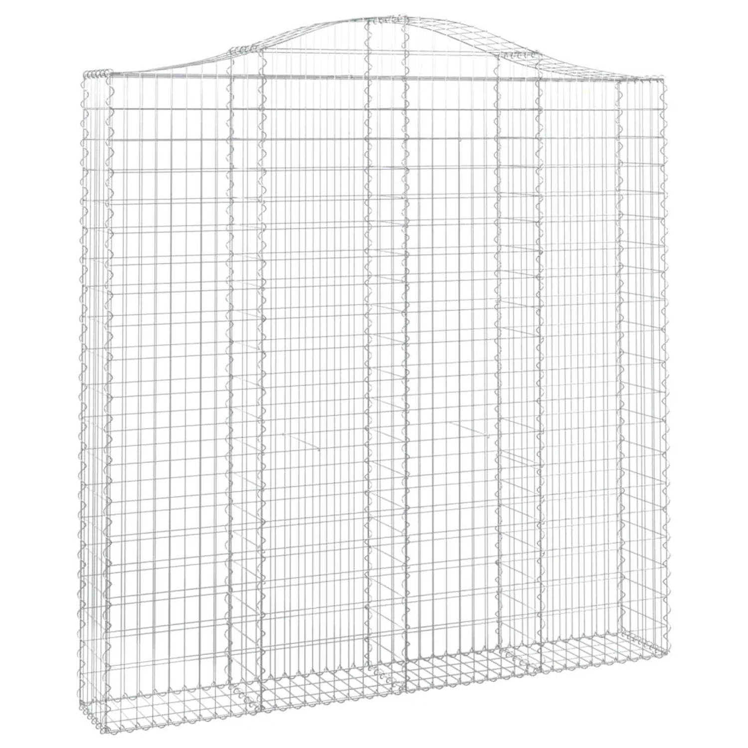 vidaXL Gabionen mit Hochbogen 2 Stk 200x30x200/220cm Eisen 1595479
