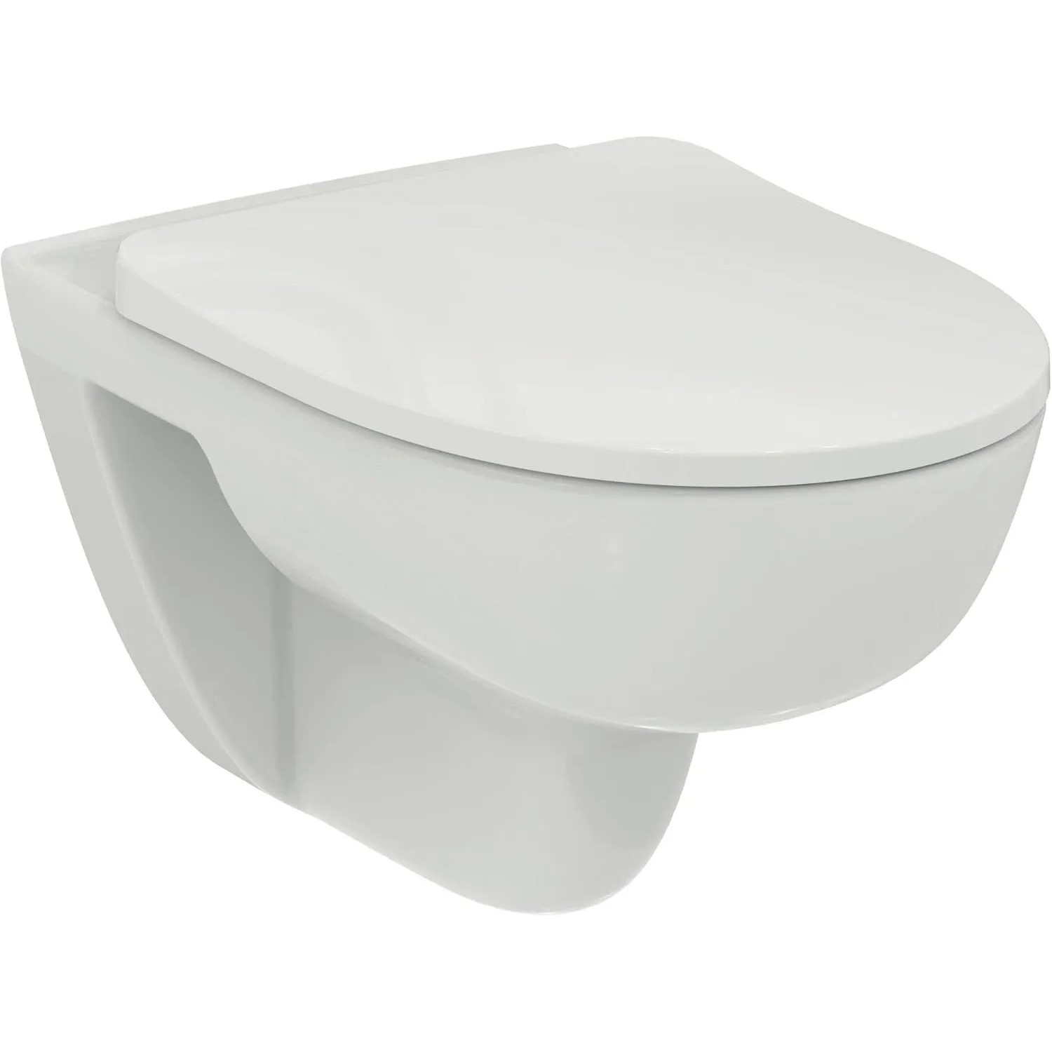 Ideal Standard I Life A WC-Set Wandtiefspül-WC mit Absenkautomatik Rundes Design Alpin Weiß