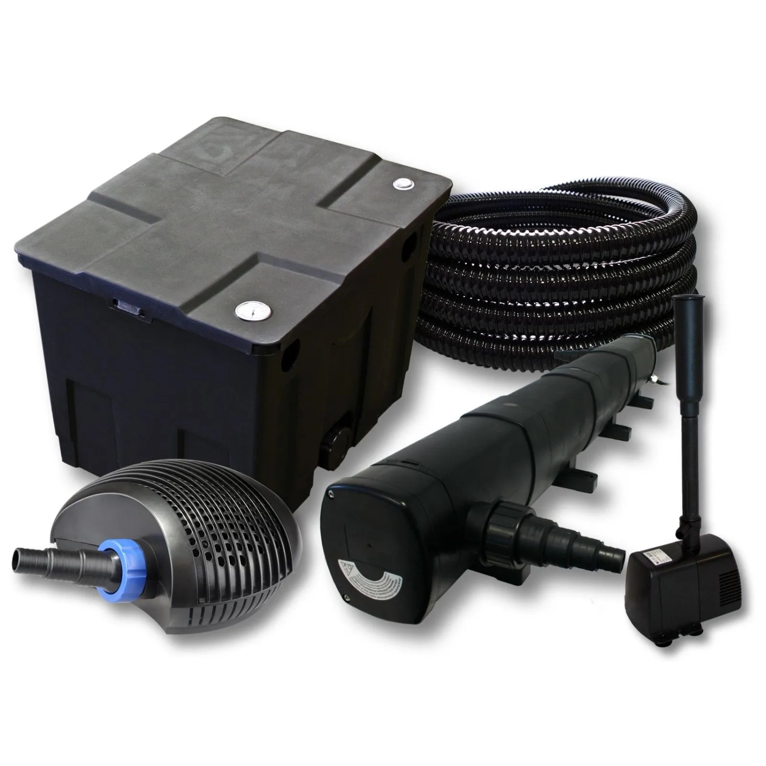 Sunsun Filter Set 12000L Teich72W Teichklärer 20W Pumpe 25M Schlauch Springbrunnen