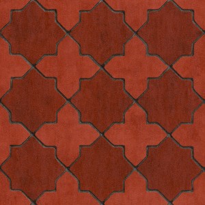 Bricoflor Mosaik Tapete in Orange und Rot mit marokkanischem Fliesenmuster für Wohnzimmer und Küche.