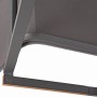 Detailansicht Stapelstuhl Davina 2er-Set Anthrazit: Aluminiumrahmen, Teakholz-Akzente, wetterfest.