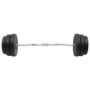 vidaXL Curlstange mit Hantelscheiben 90 kg 3145023