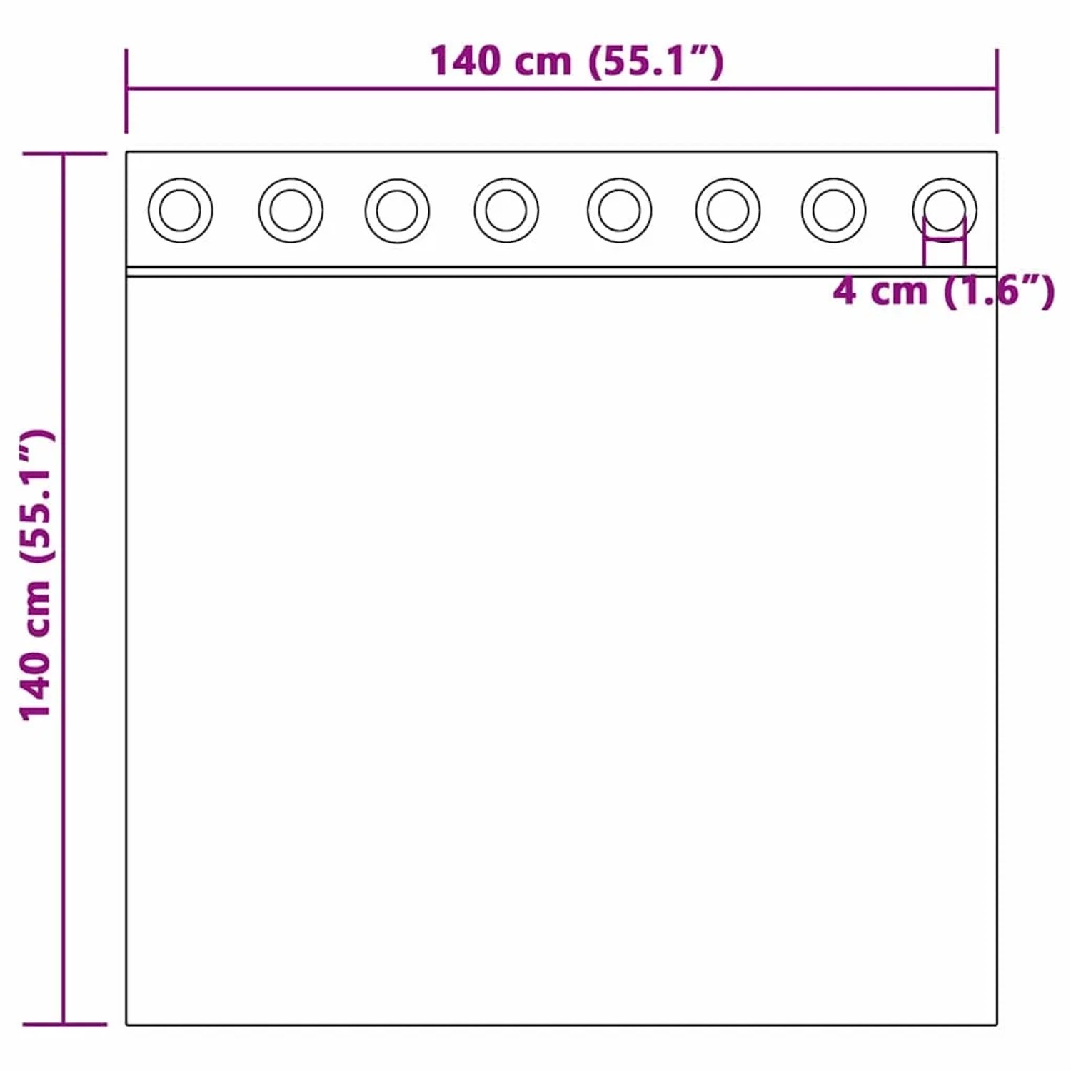 vidaXL Vorhänge 2 Stk Dunkelgrau 140 x 140 cm Samt 4107223_8