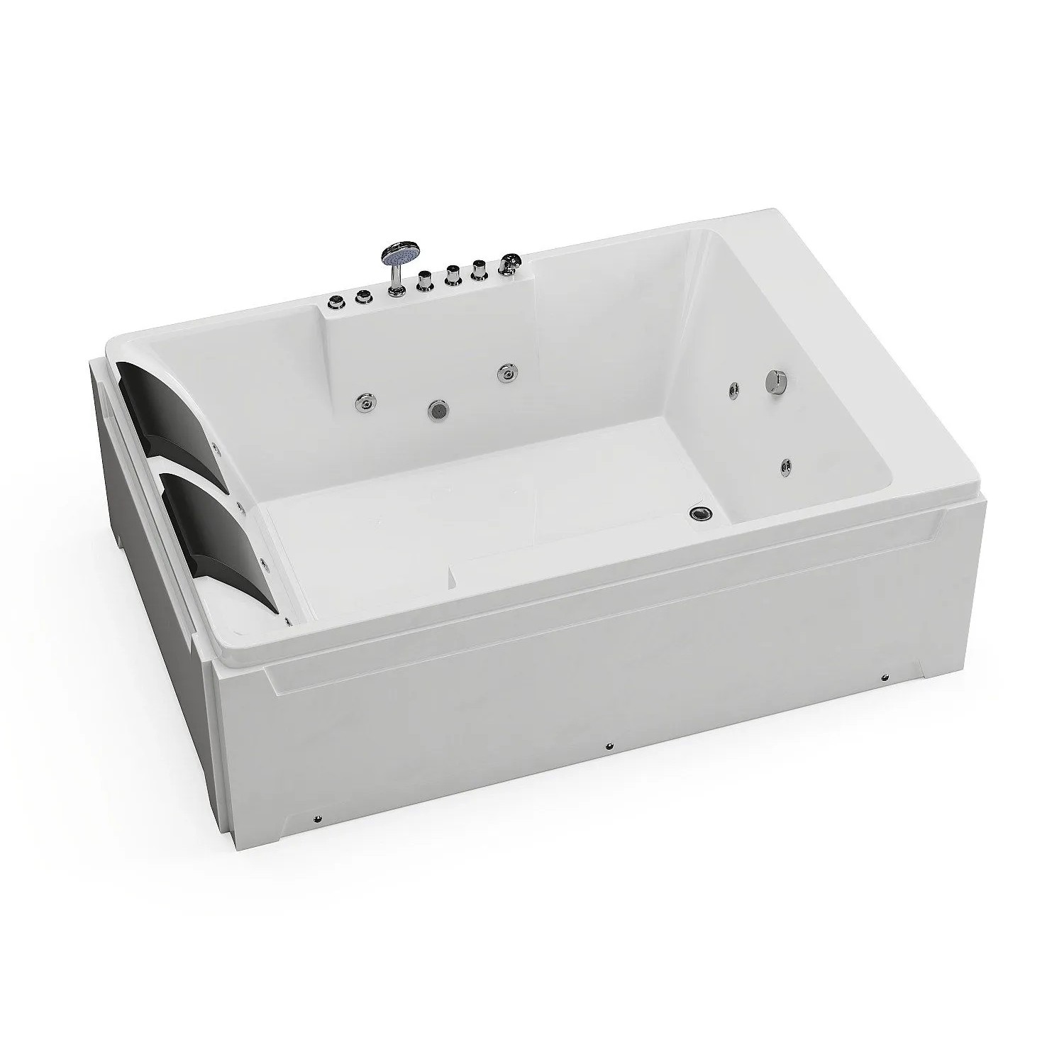 Vente-unique Whirlpoolbadewanne Thalassa Weiß 182 cm