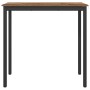 vidaXL Esstisch, rechteckig, mit rustikaler Holzwerkstoffplatte und schwarzen Metallbeinen. Modernes Design.
