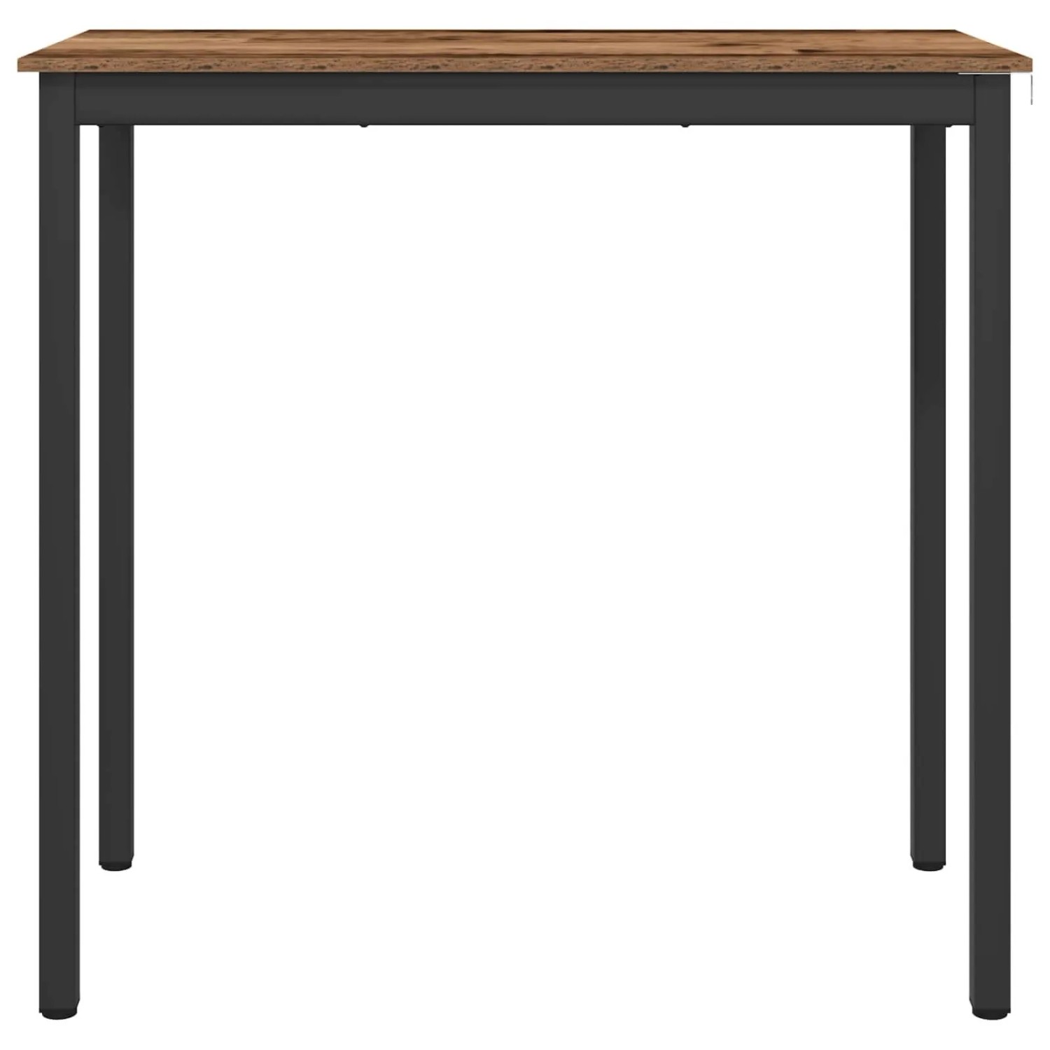 vidaXL Esstisch, rechteckig, mit rustikaler Holzwerkstoffplatte und schwarzen Metallbeinen. Modernes Design.
