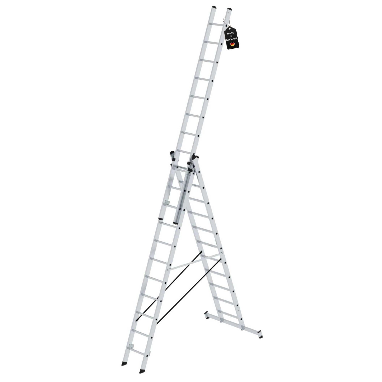 PROREGAL Mehrzweckleiter 3-Teilig mit Traverse 3 x 11 Sprossen günstig online kaufen