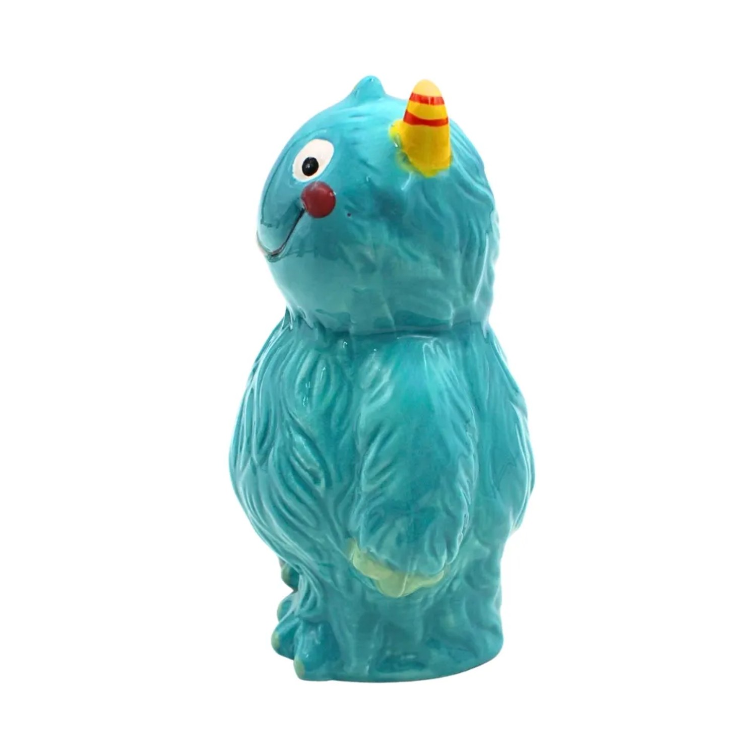 Dekohelden24 Sparfigur Spartier Spardose Sparbüchse Kinderspardose Sparschwein als Monster in Blau aus Keramik L/B/H 11 x 11 x 17 cm_4