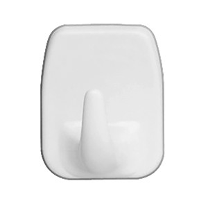 Wenko Universal-Haken, 2er-Set, weiße Kunststoff-Haken zur einfachen Montage.