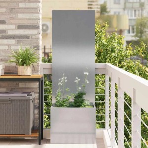 vidaXL Garten Sichtschutz-Leinwand Silber 50 x 32 x 150 cm Edelstahl 876445