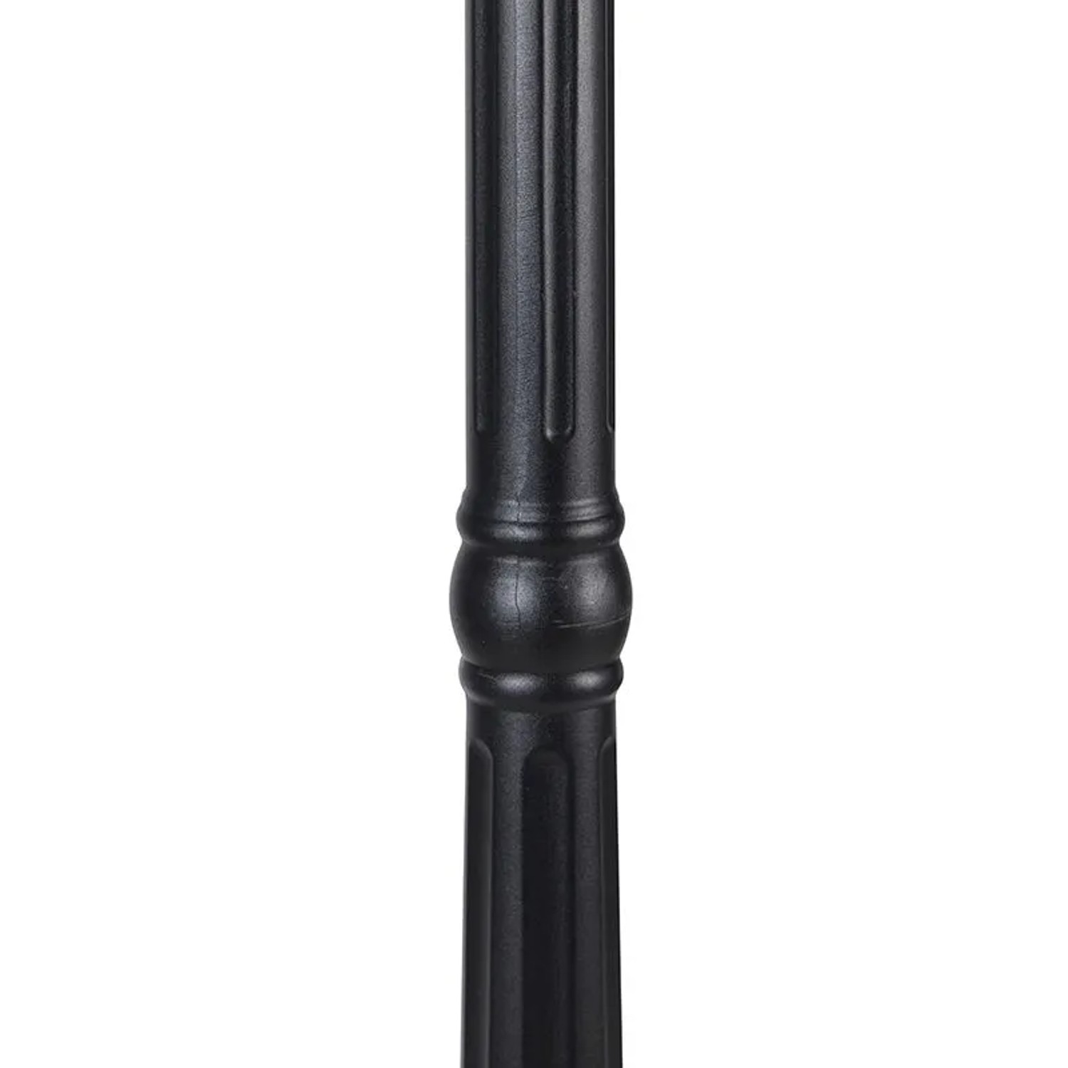 Detailaufnahme der schwarzen QAZQA Außenlaterne Havanna, 220 cm hoch.